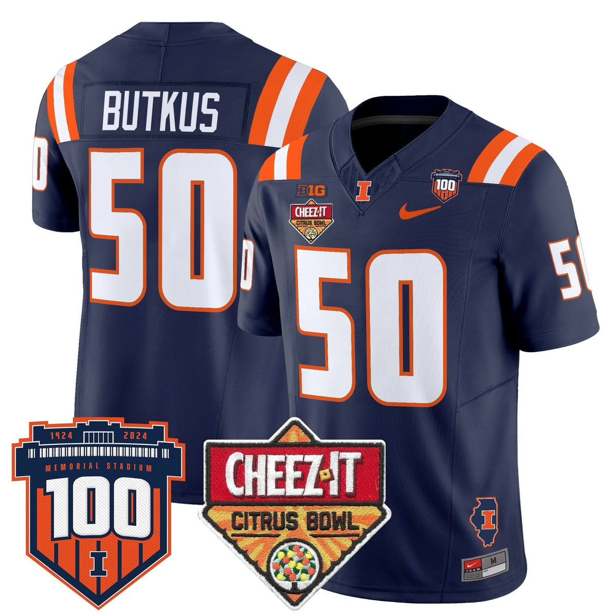 ILL 2025 Cheez-It Citrus Bowl Patch Vapor Limited Jersey