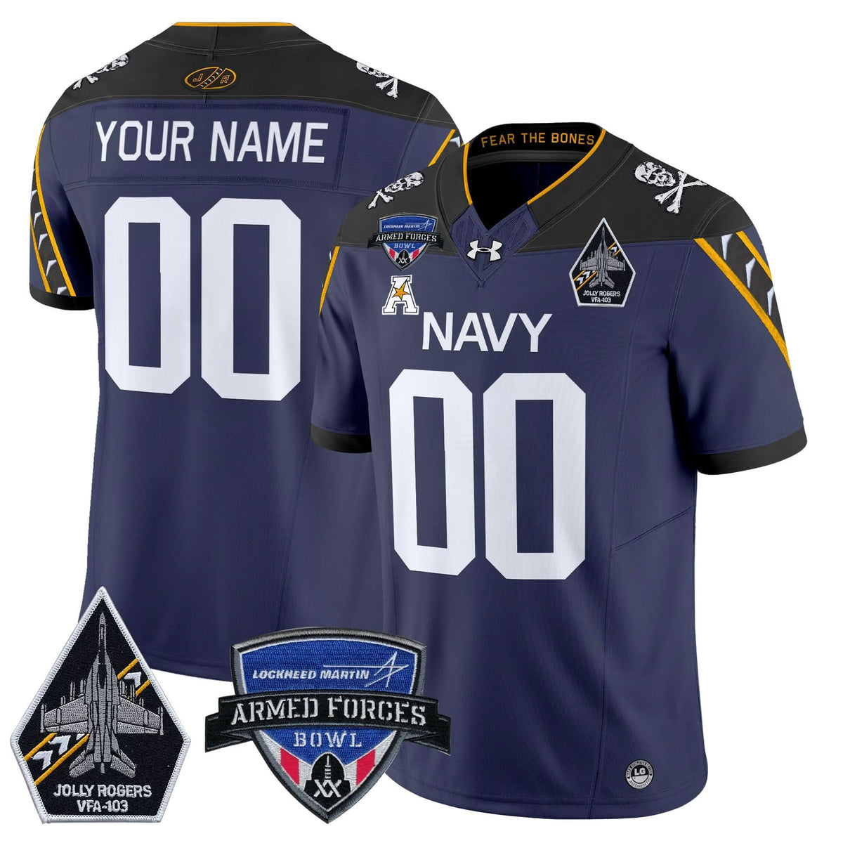 NM 2025 Armed Forces Bowl Patch Vapor Limited Custom Jersey