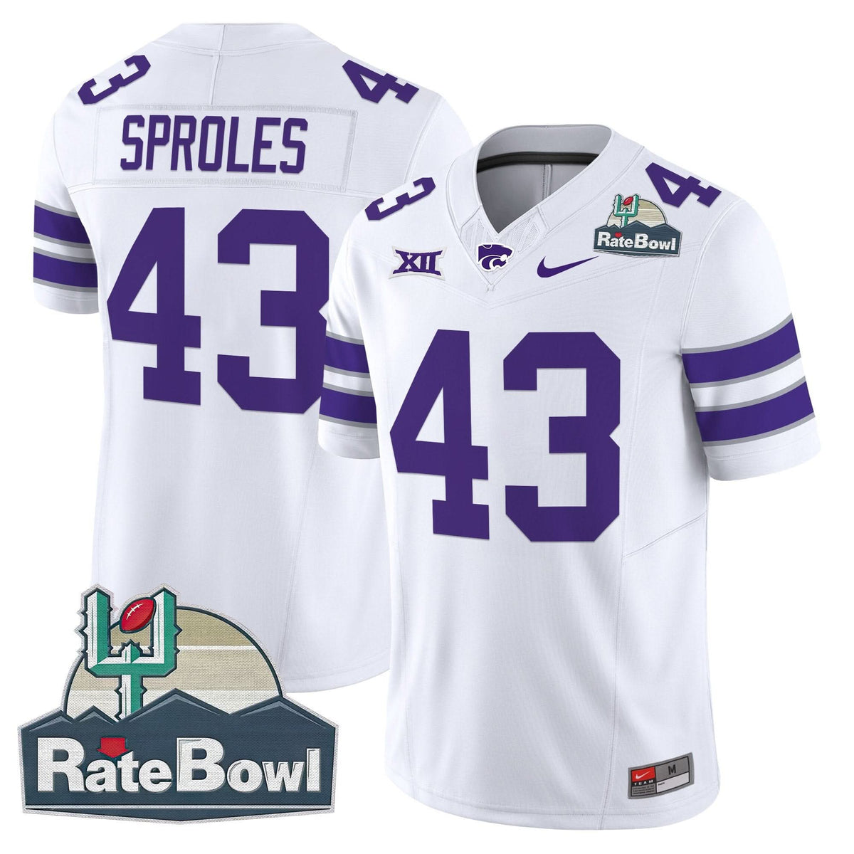 Kansas State Wildcats 2025 Rate Bowl Patch Vapor Limited Jersey