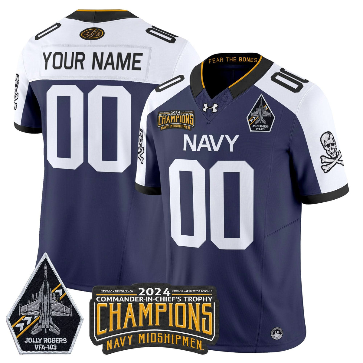 NM 2024 Commander-In-Chief's Trophy Champions Patch Vapor Limited Custom Jersey