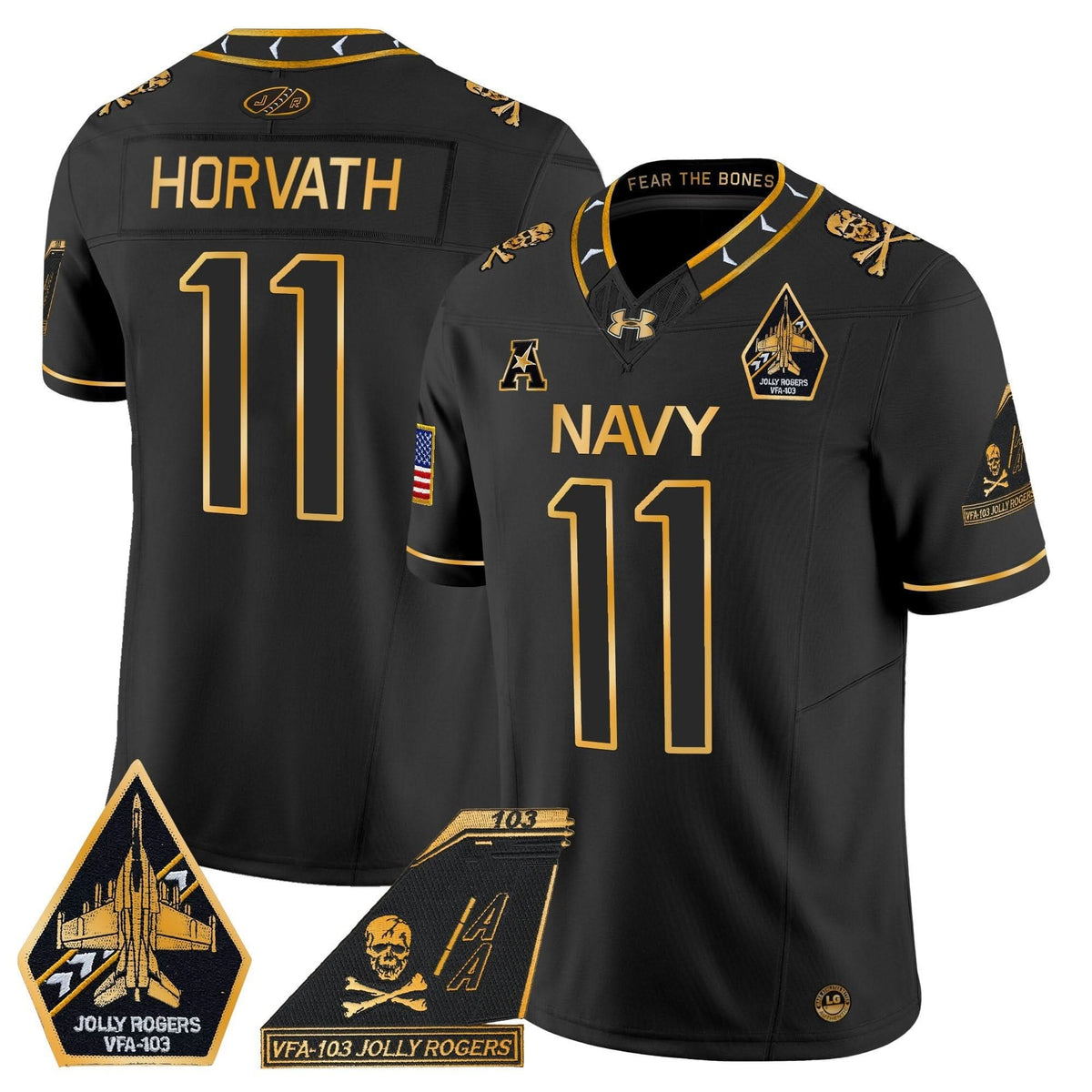 NM 2024 Jolly Rogers Patch Gold Vapor Limited Jersey