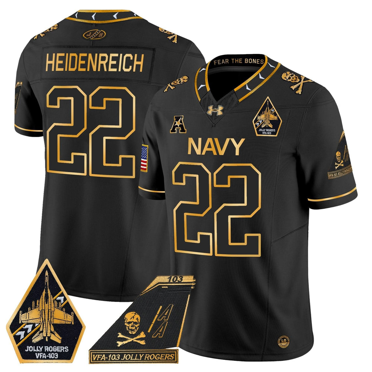 NM 2024 Jolly Rogers Patch Gold Vapor Limited Jersey