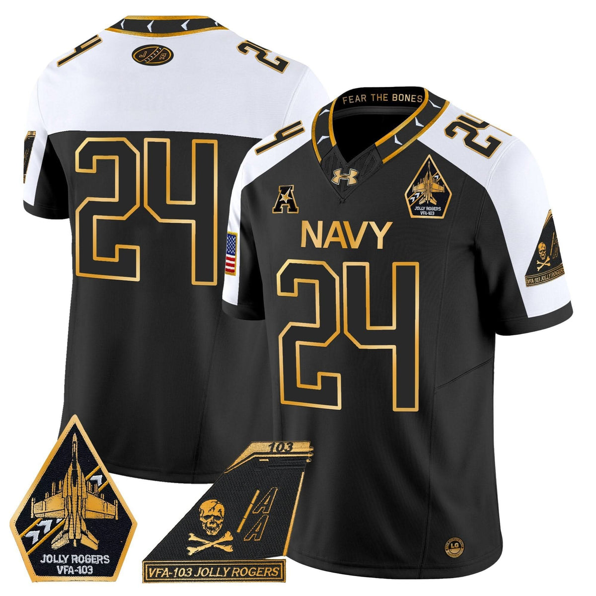 NM 2024 Jolly Rogers Patch Gold Vapor Limited Jersey