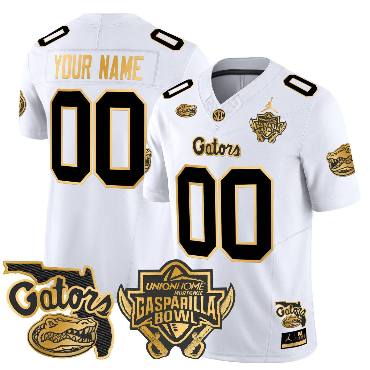 FG 2024 Gasparilla Bowl Patch Gold Vapor Limited Custom Jersey