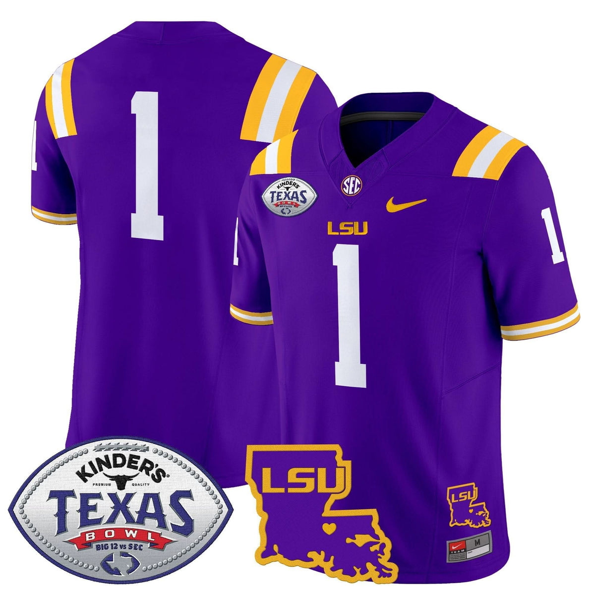 LSU 2024 Texas Bowl Patch Vapor Limited Jersey