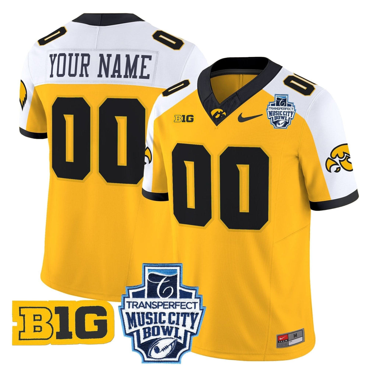 Iowa Hawkeyes 2024 Music City Bowl Vapor Limited Custom Jersey