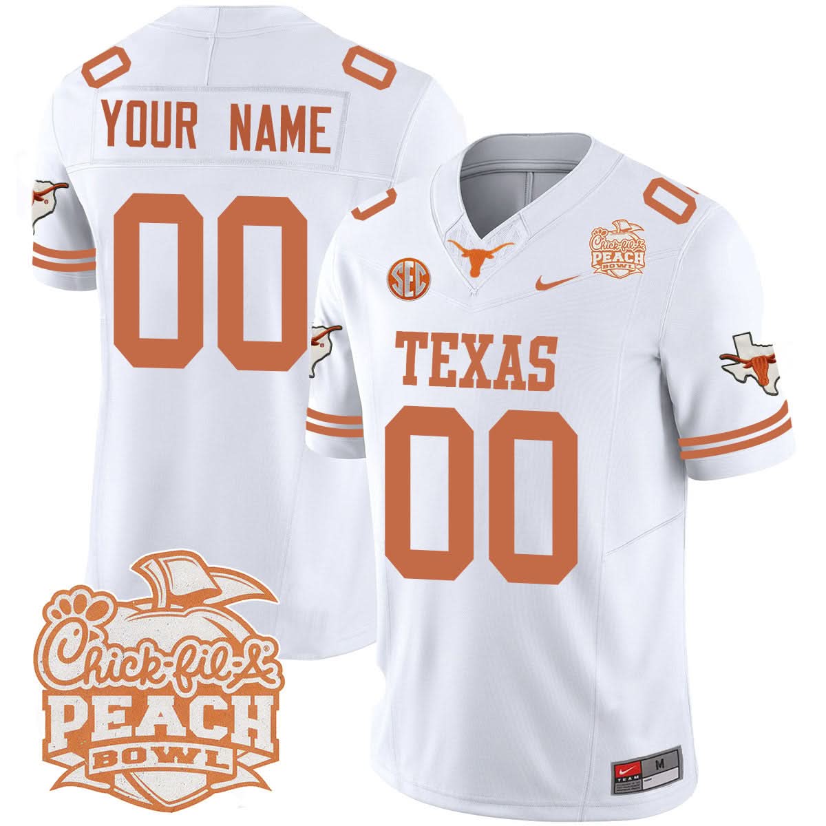 Custom TL 2024 Peach Bowl Jersey