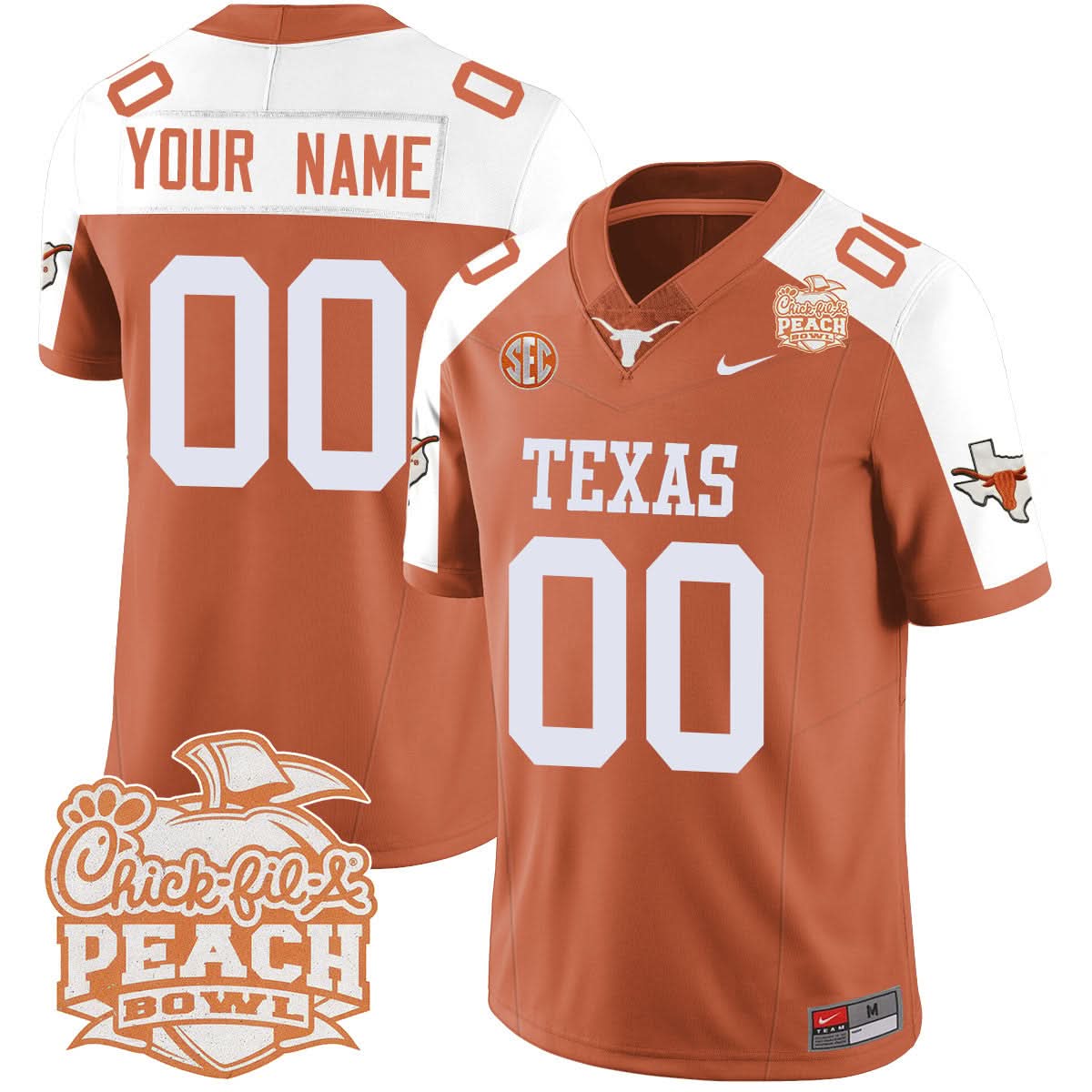 Custom TL 2024 Peach Bowl Jersey