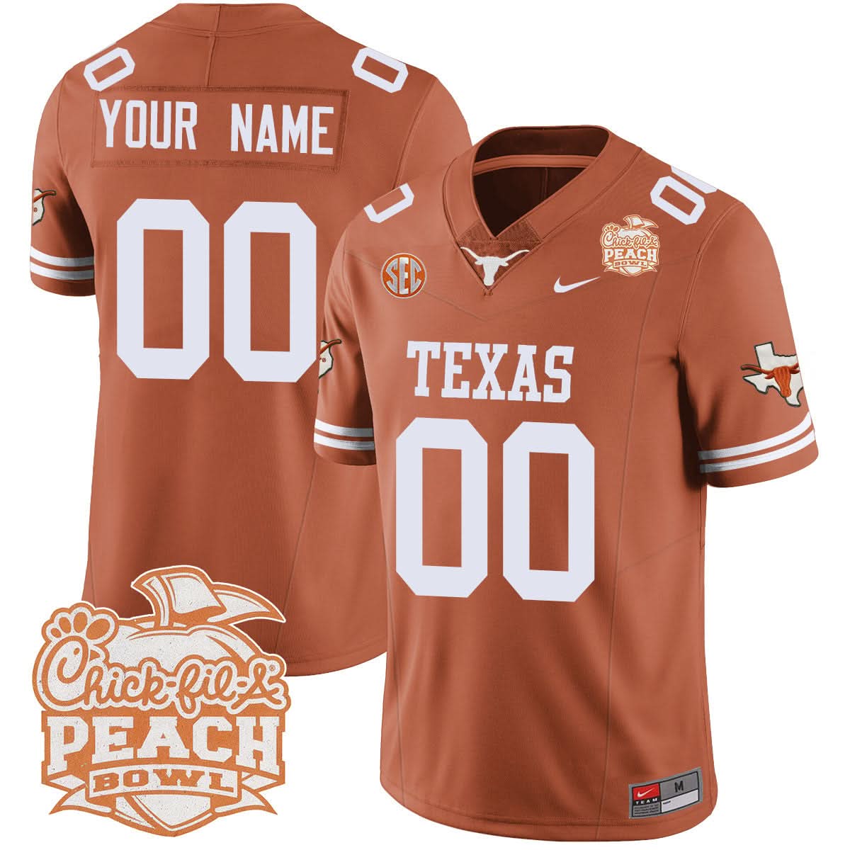 Custom TL 2024 Peach Bowl Jersey