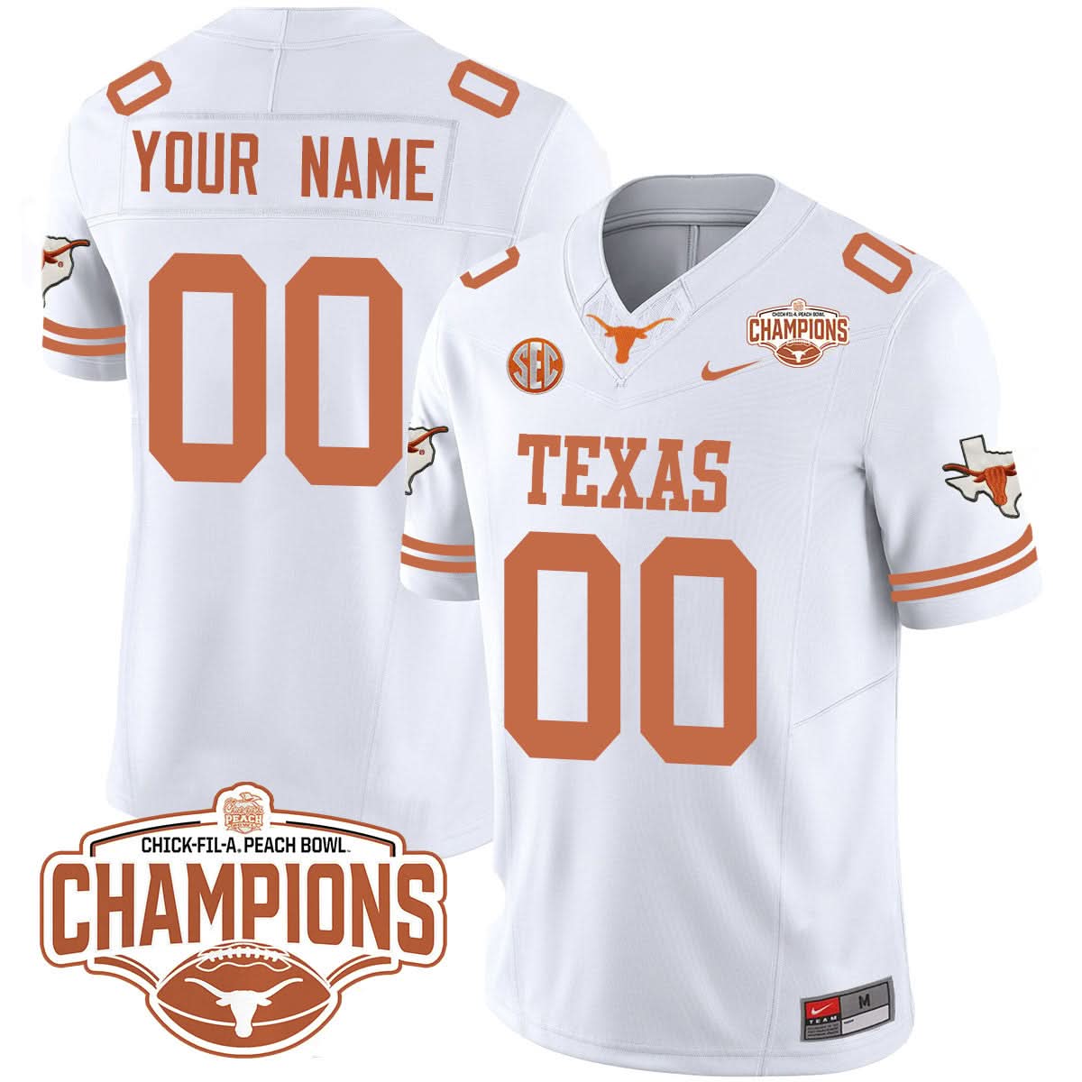 Custom TL 2024 Peach Bowl Champions Jersey