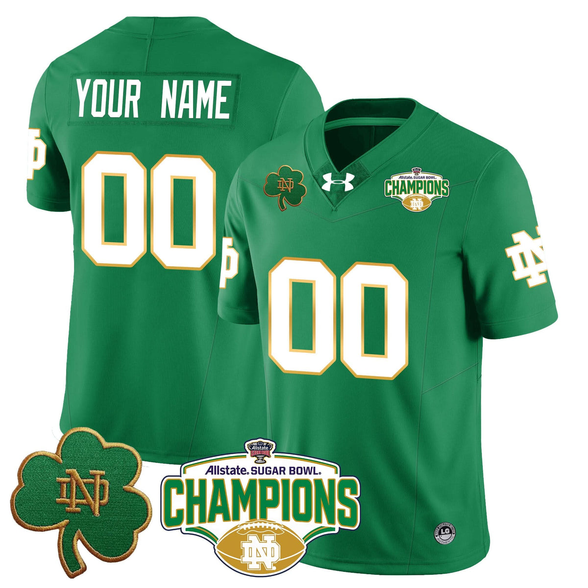 Custom NDFI 2025 Sugar Bowl Champions Jersey