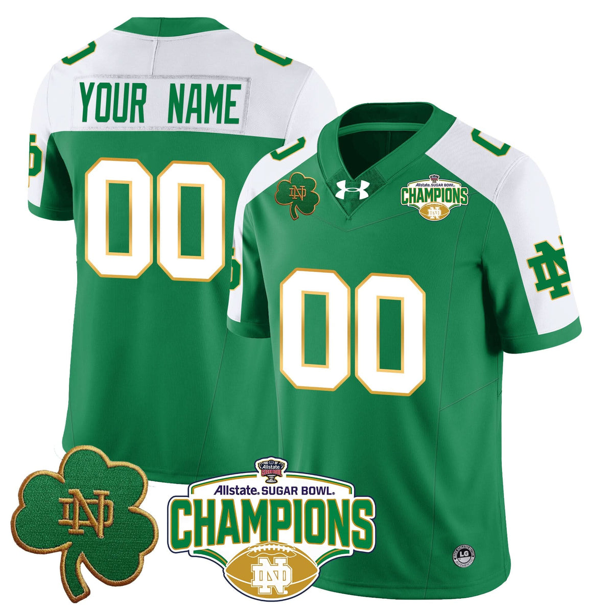 Custom NDFI 2025 Sugar Bowl Champions Jersey