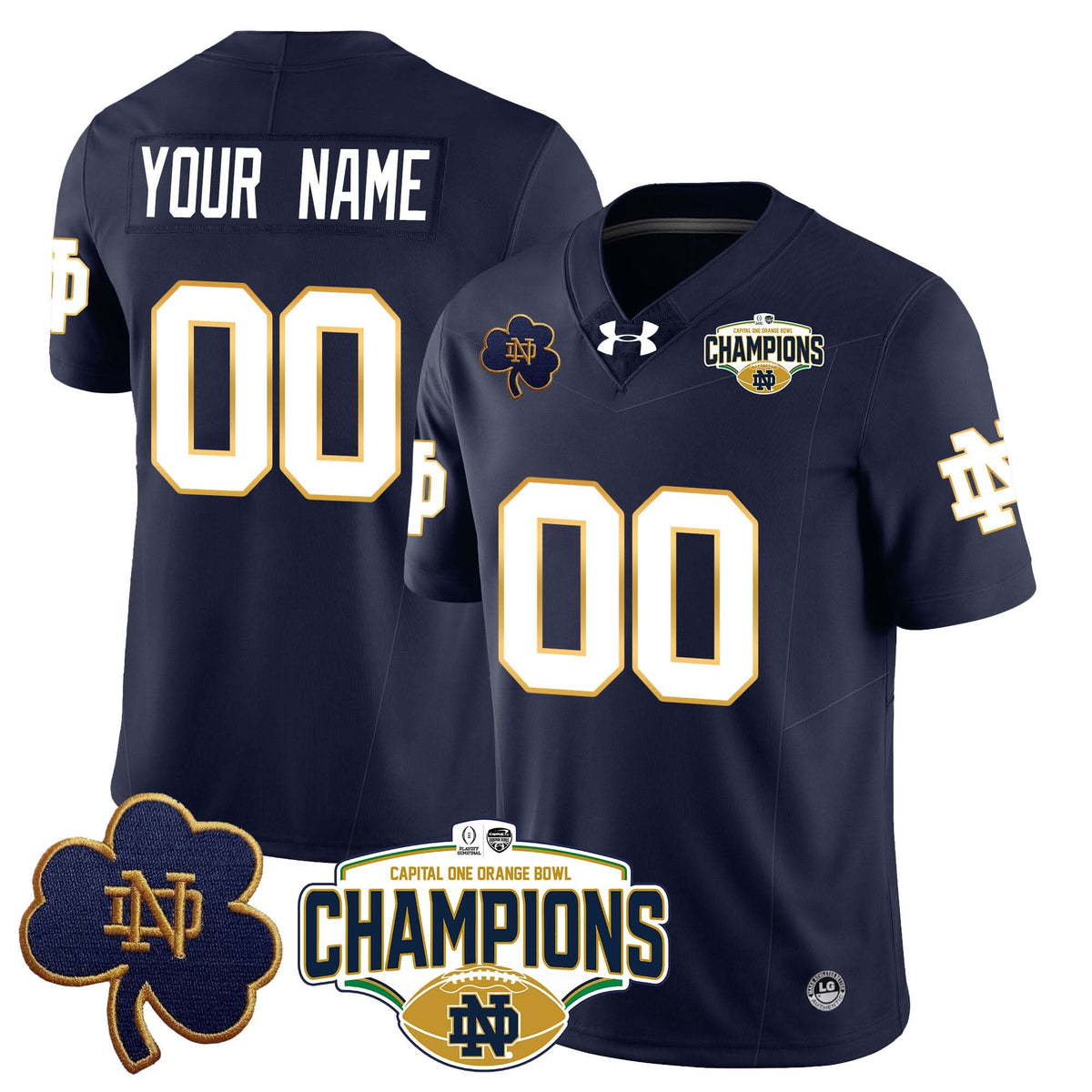 Custom NDFI 2025 Orange Bowl Champions Jersey N5