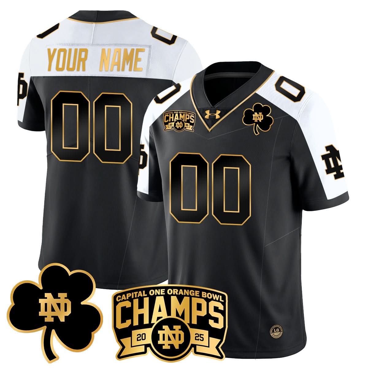 Custom NDFI 2025 Orange Bowl Champions Jersey N6