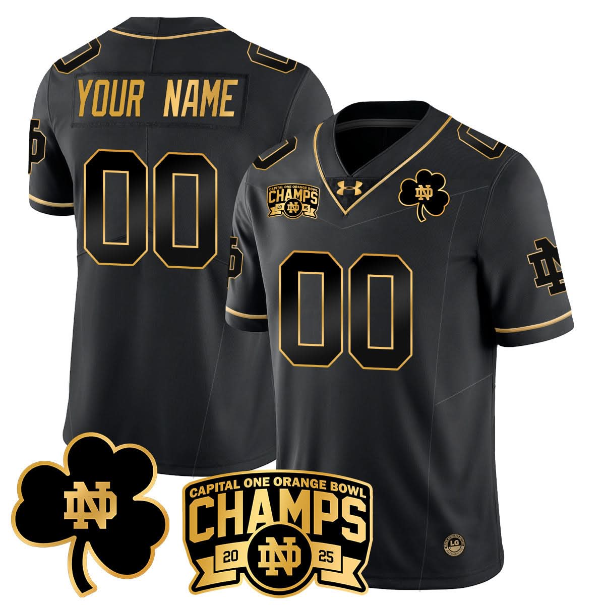 Custom NDFI 2025 Orange Bowl Champions Jersey N6