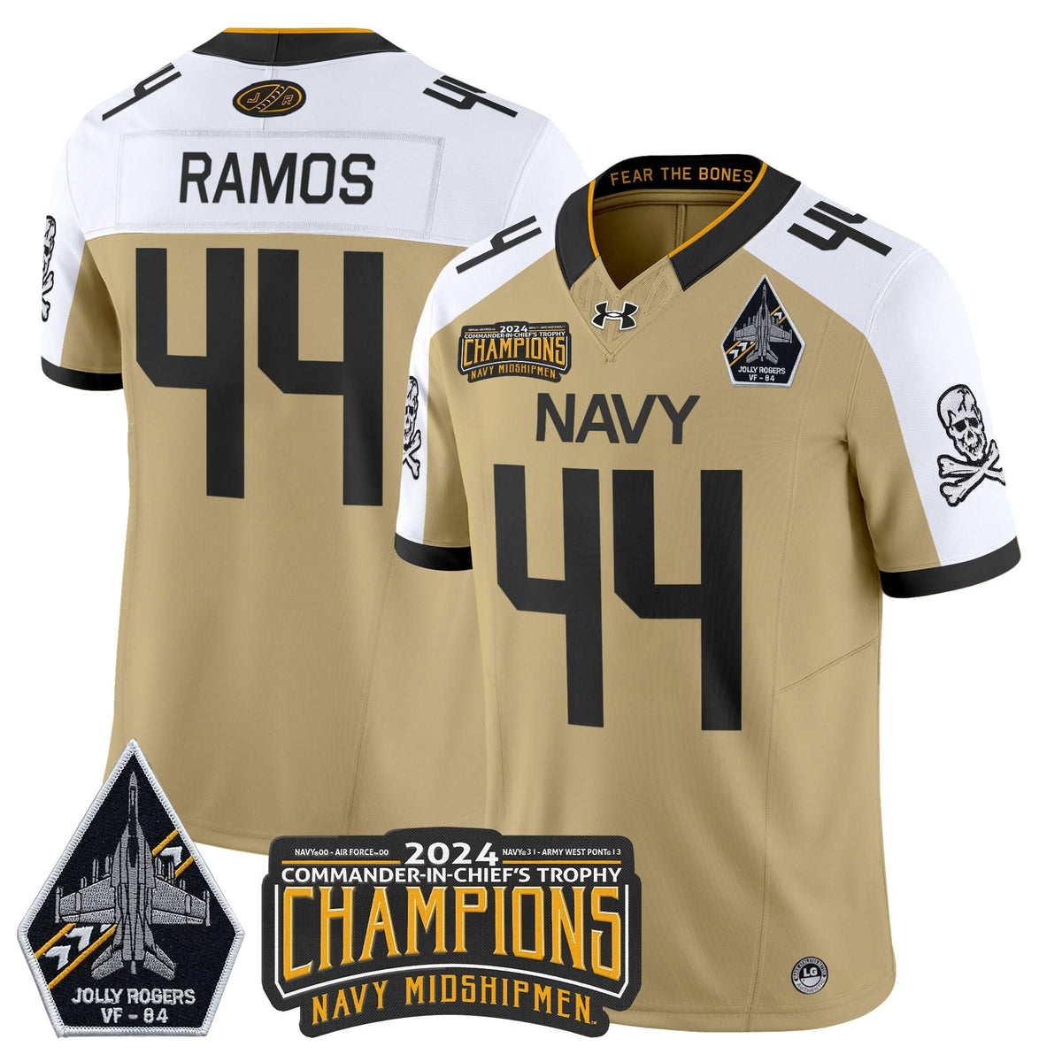 NM 2024 Jolly Rogers VF-84 & Commander-In-Chief's Trophy Champions Patch Vapor Limited Jersey