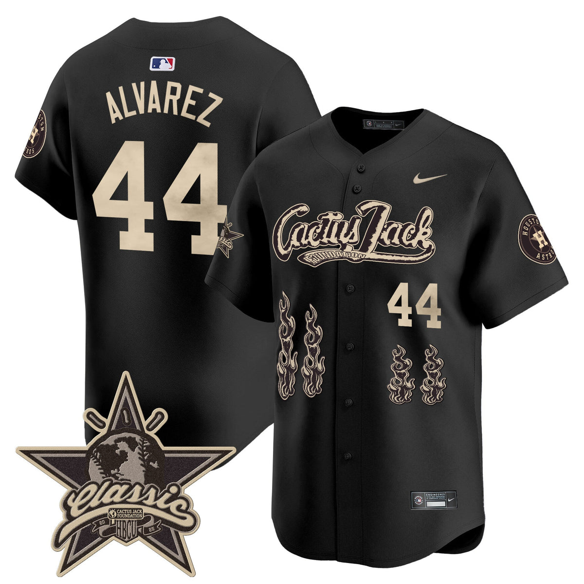 HOU Cactus Jack 2025 Vapor Premier Limited Jersey - Stitched