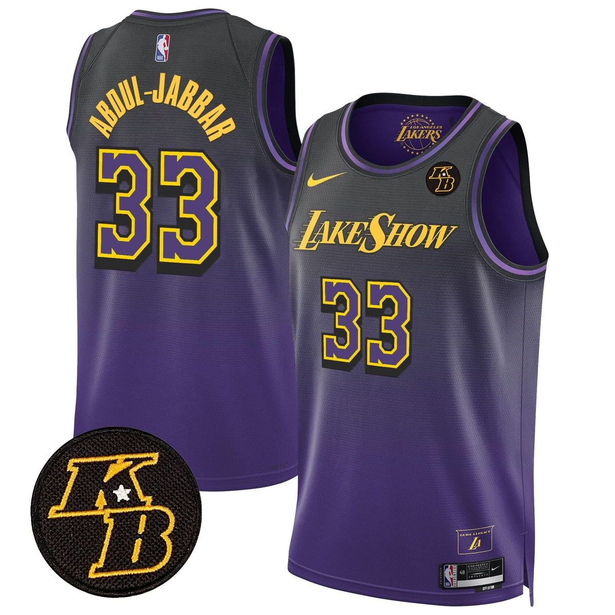 LAL Kobe Bryant Patch Swingman Jersey - Stitched