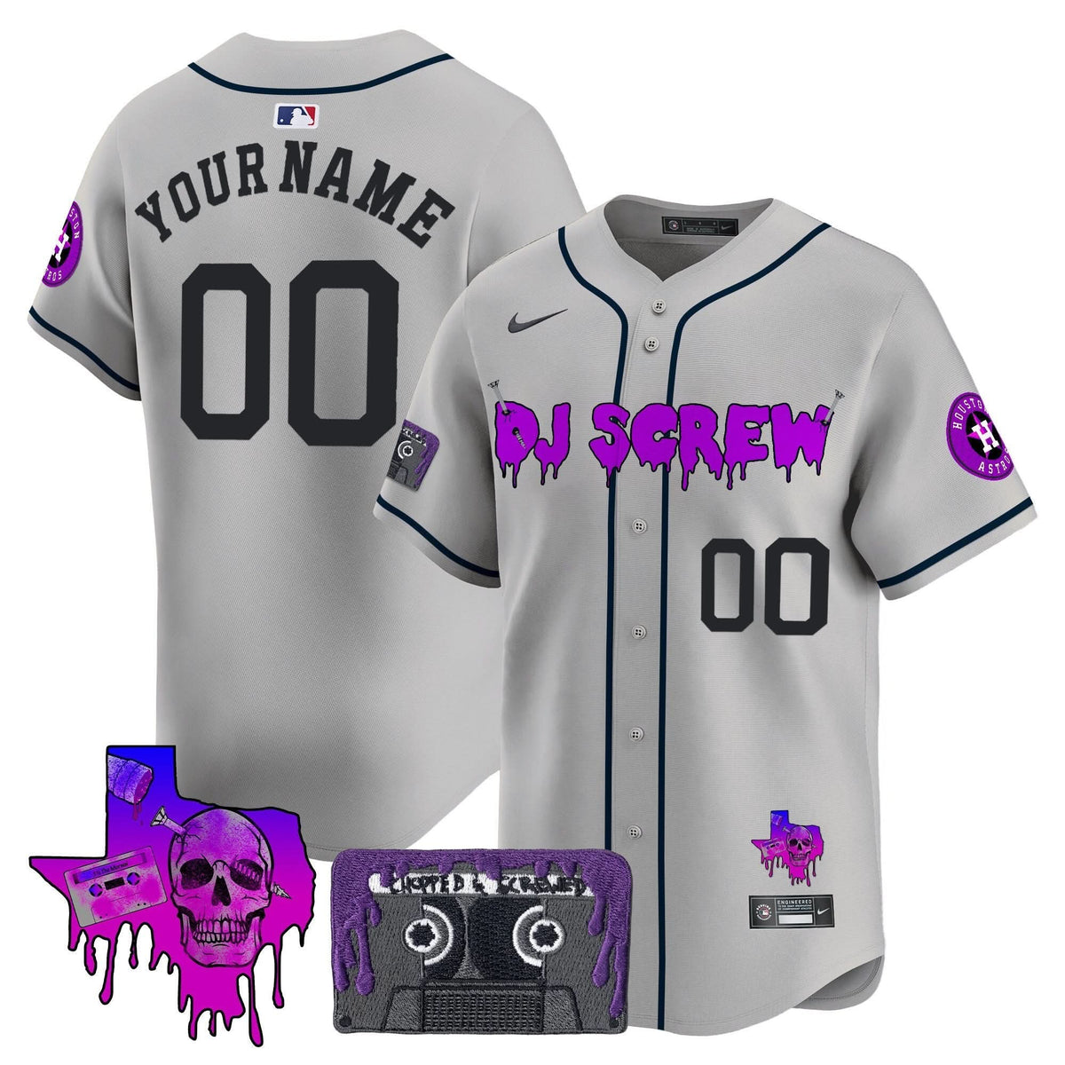 HA DJ Screw Patch Vapor Premier Limited Custom Jersey V2 - Stitched
