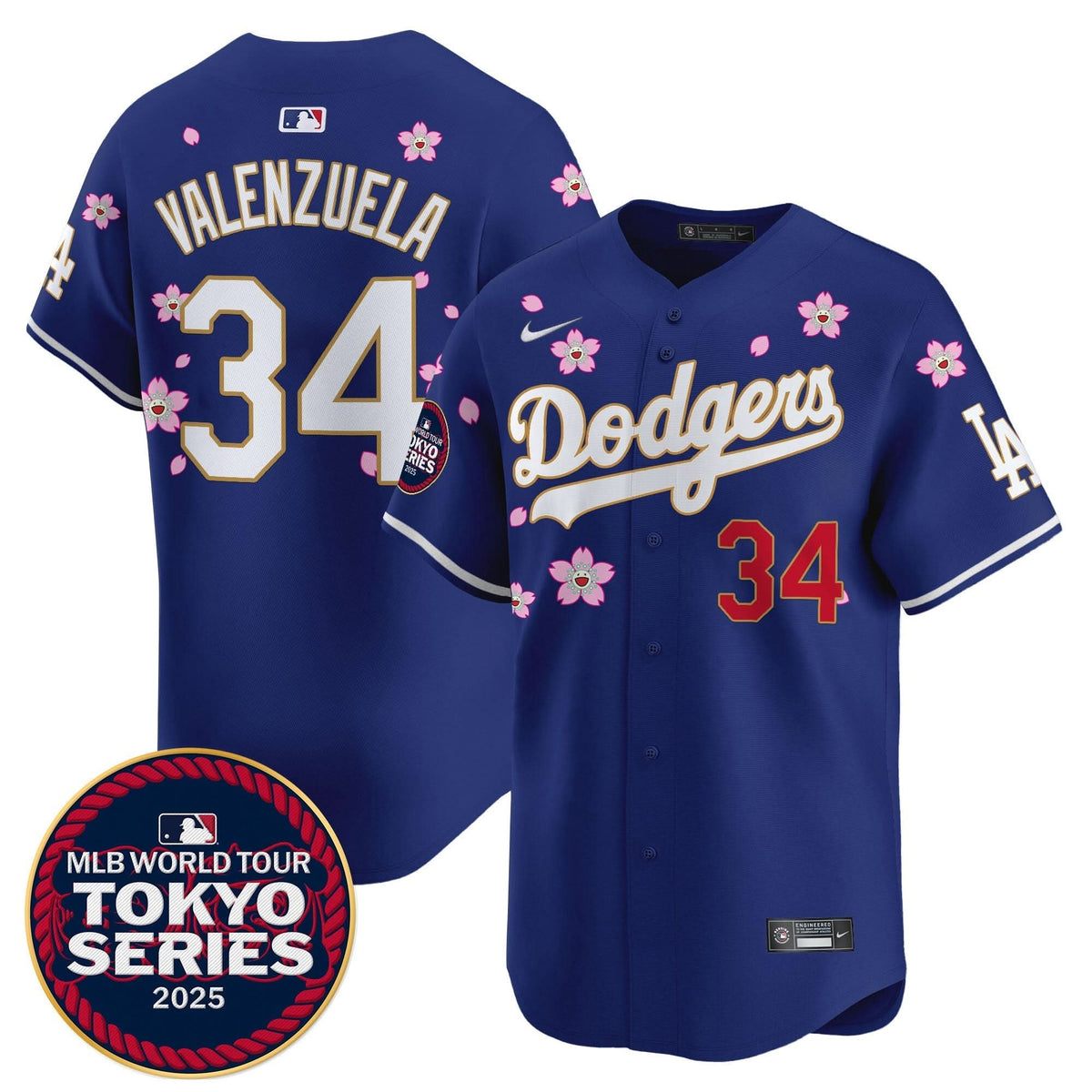 LAD Tokyo Series 2025 Gold Trim Vapor Premier Limited Jersey - Stitched