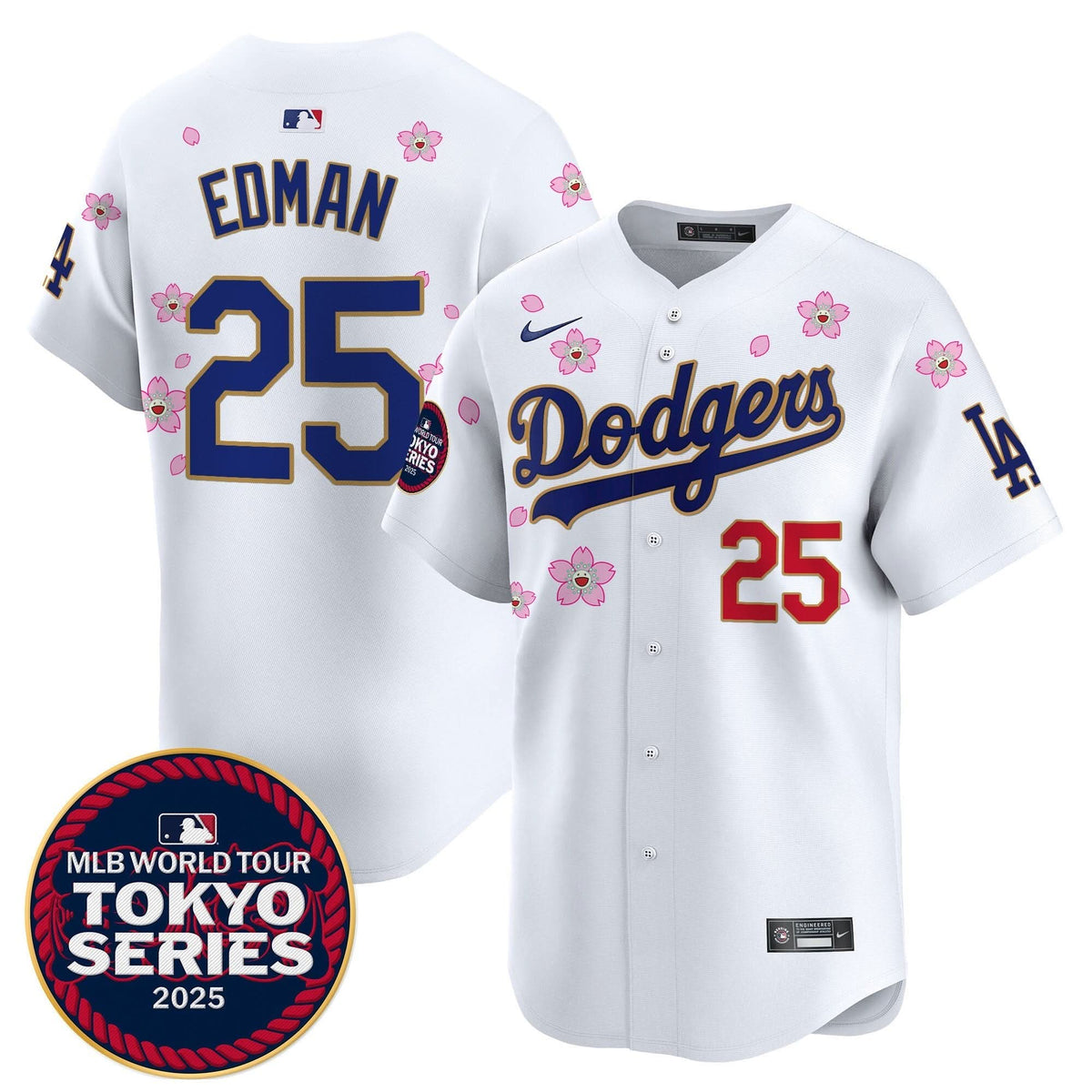 LAD Tokyo Series 2025 Gold Trim Vapor Premier Limited Jersey - Stitched