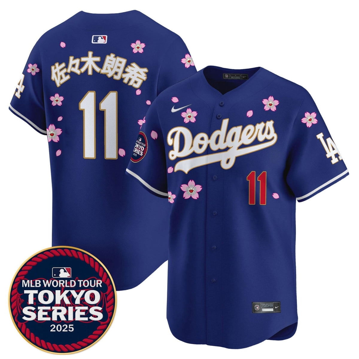 LAD Tokyo Series 2025 Gold Trim Vapor Premier Limited Jersey - Stitched