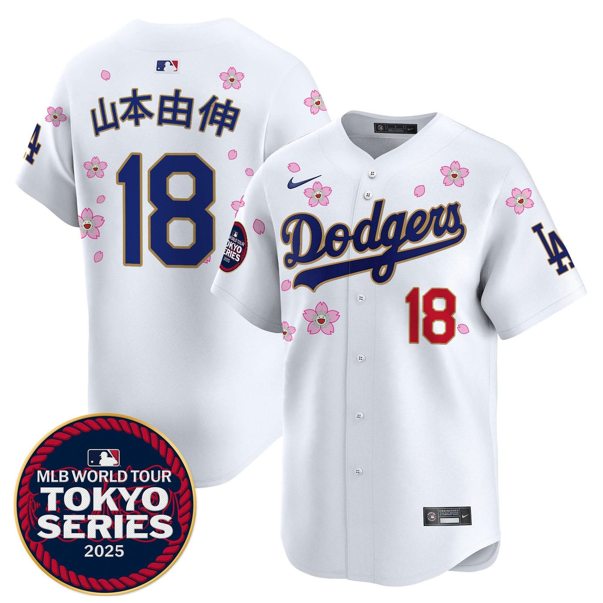 LAD Tokyo Series 2025 Gold Trim Vapor Premier Limited Jersey V2 - Stitched