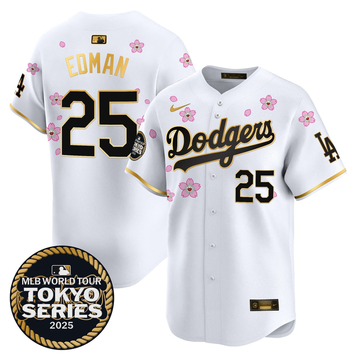 LAD Tokyo Series 2025 Gold Trim Vapor Premier Limited Jersey V2 - Stitched