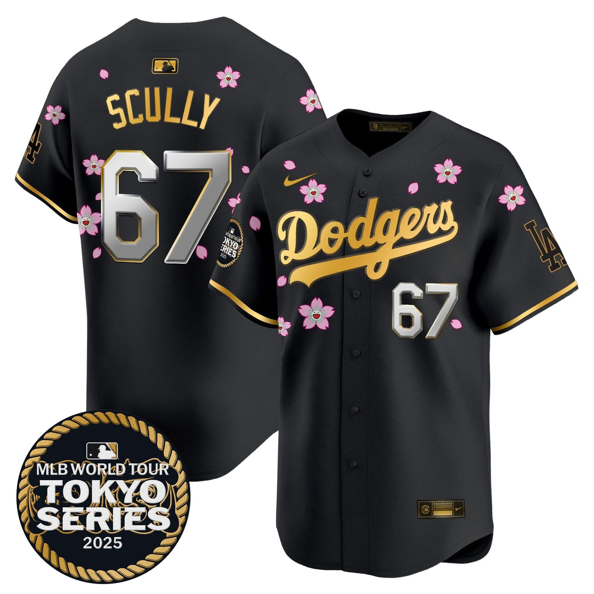 LAD Tokyo Series 2025 Gold Trim Vapor Premier Limited Jersey V2 - Stitched