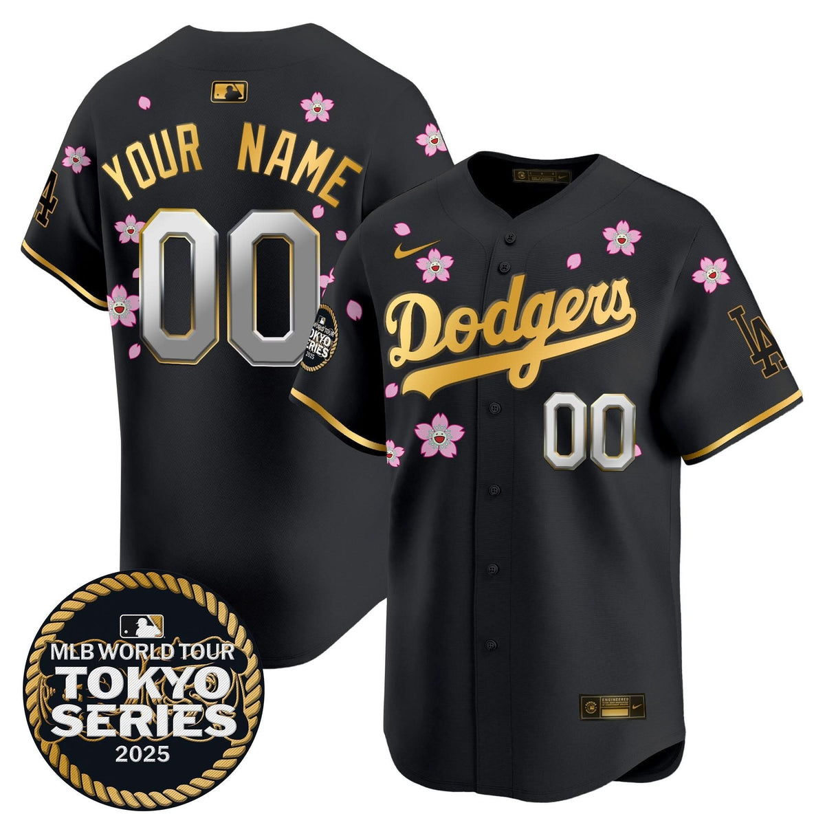 LAD Tokyo Series 2025 Gold Trim Vapor Premier Limited Custom Jersey V2 - Stitched
