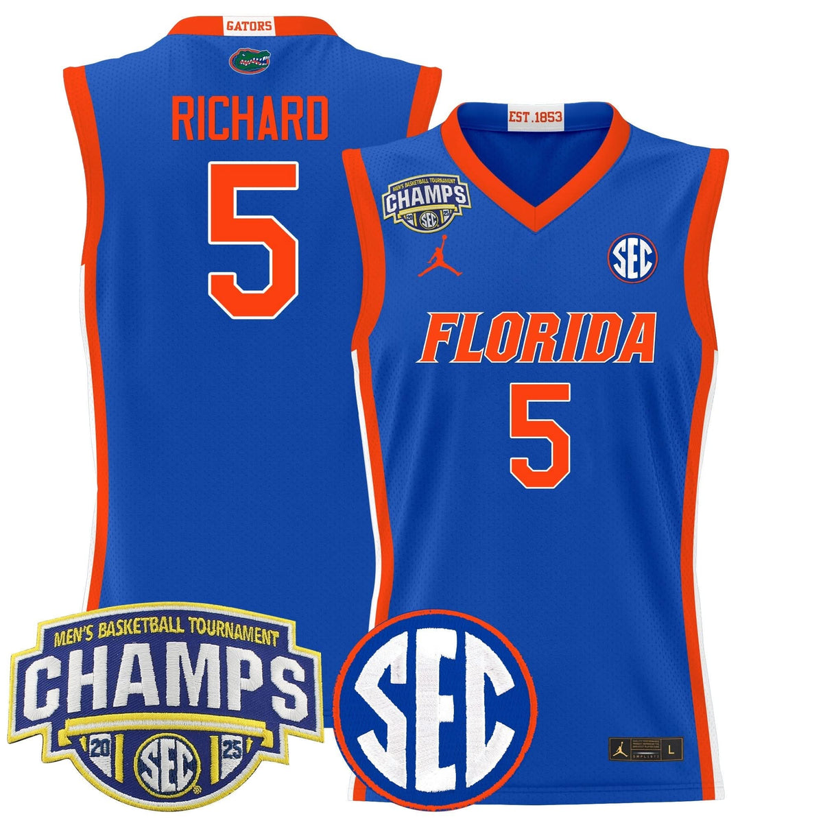 FG 2025 SEC Conference Tournament Champions Basketball Jersey - Stitched