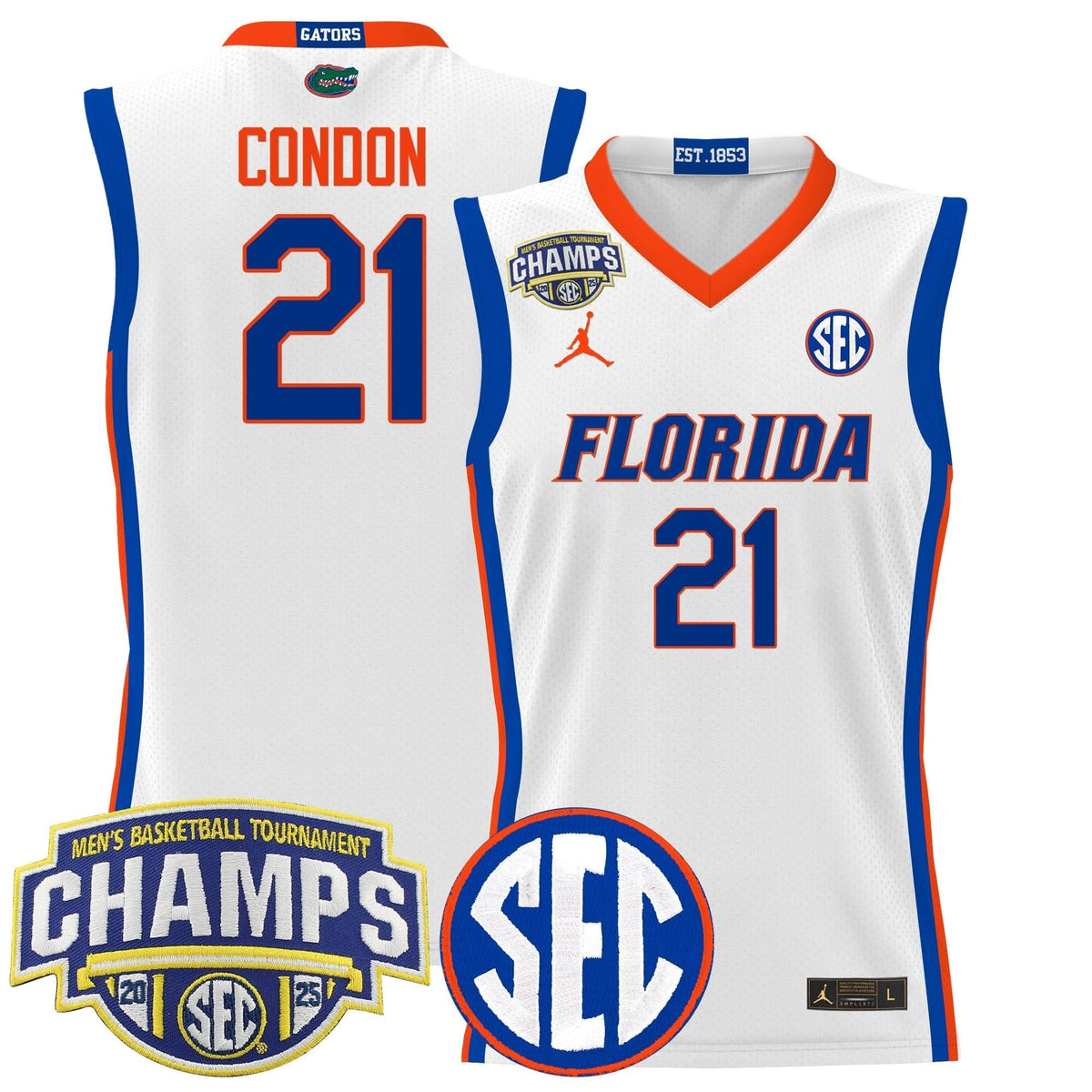 FG 2025 SEC Conference Tournament Champions Basketball Jersey - Stitched