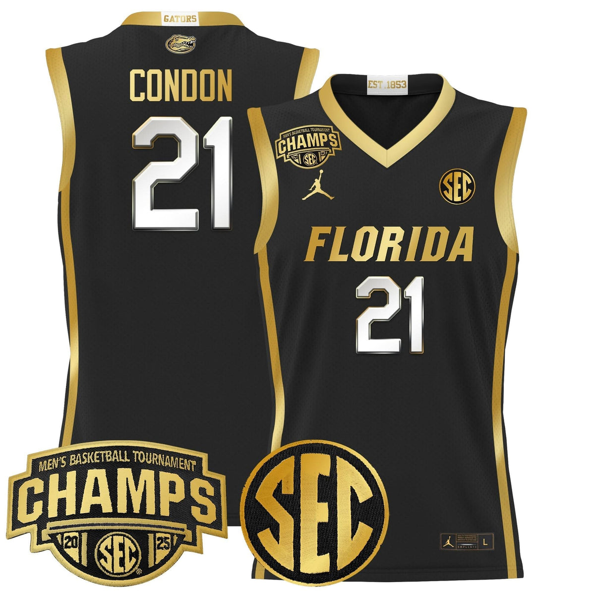 FG 2025 SEC Conference Tournament Champions Basketball Jersey - Stitched