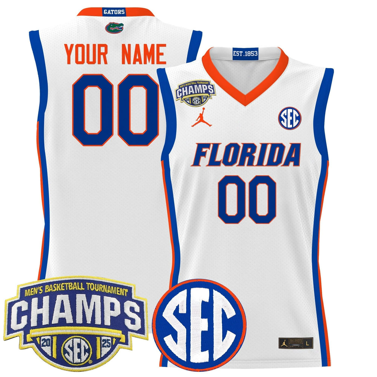 FG 2025 SEC Conference Tournament Champions Basketball Custom Jersey - Stitched
