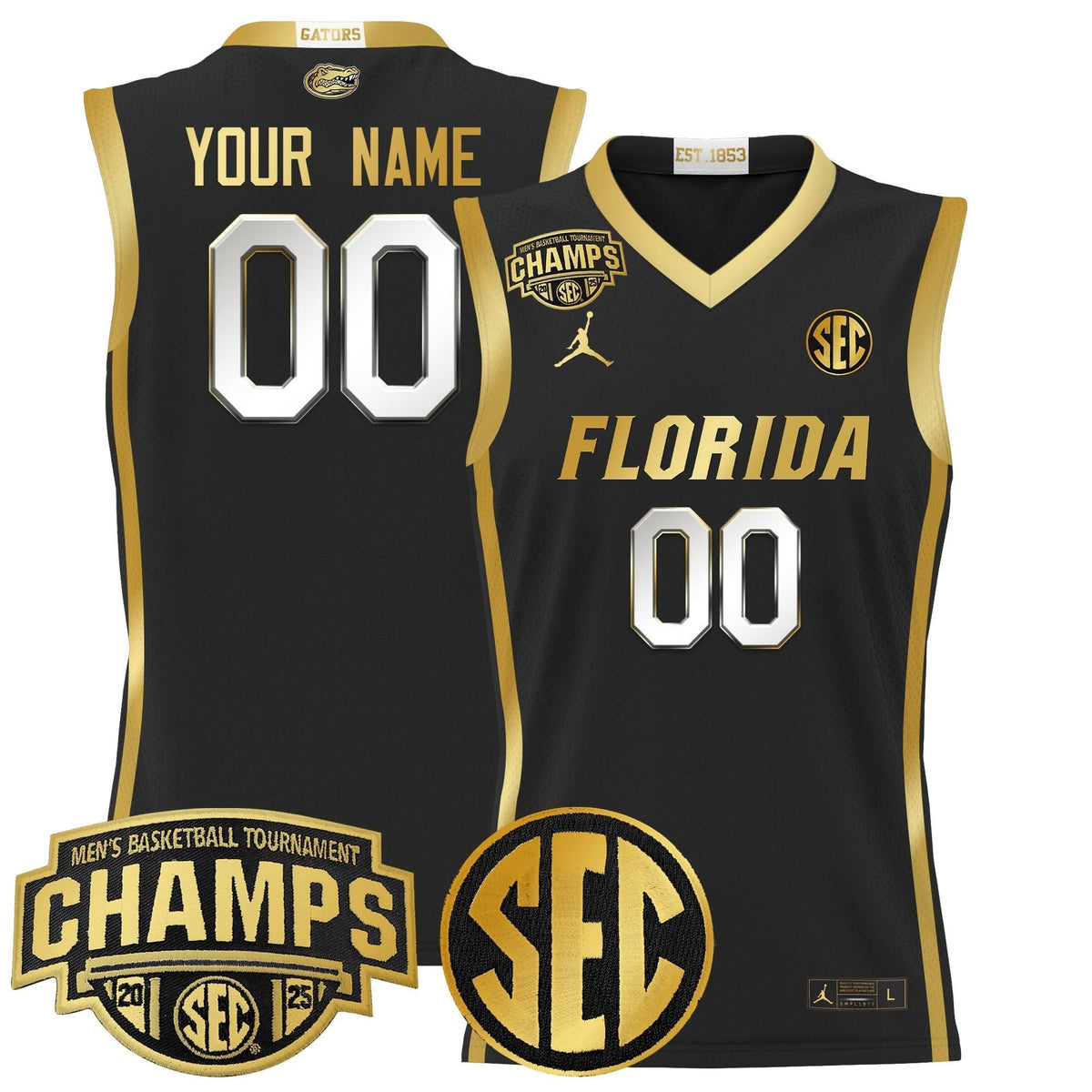 FG 2025 SEC Conference Tournament Champions Basketball Custom Jersey - Stitched