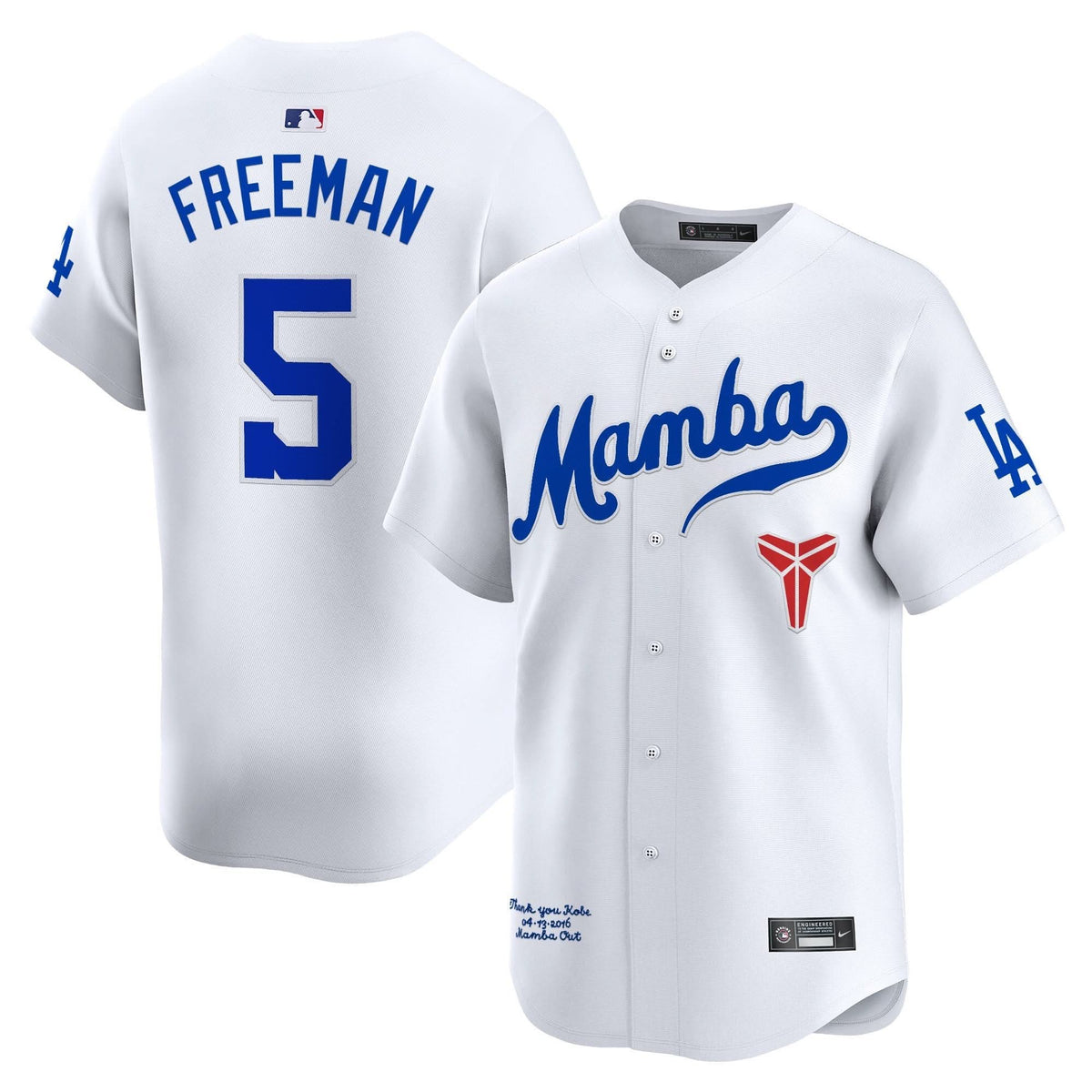 LAD Kobe Bryant Mamba Vapor Premier Limited Jersey - Stitched