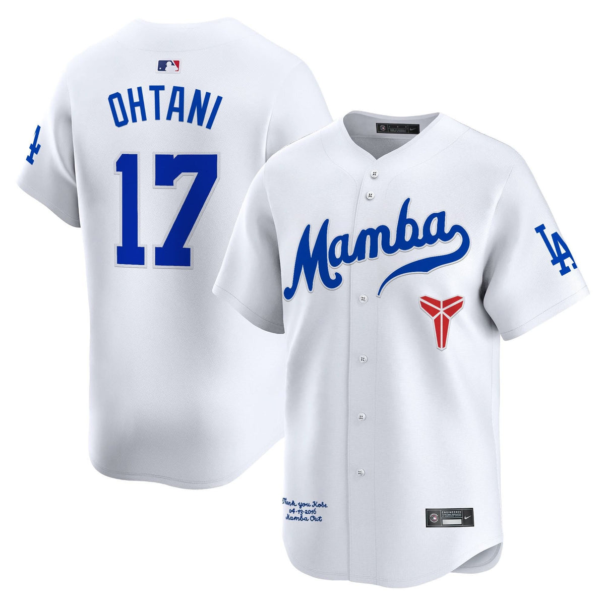 LAD Kobe Bryant Mamba Vapor Premier Limited Jersey - Stitched