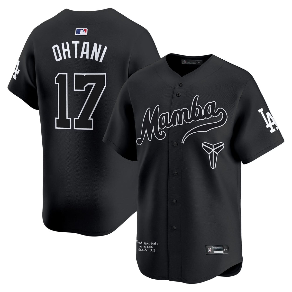 LAD Kobe Bryant Mamba Vapor Premier Limited Jersey - Stitched