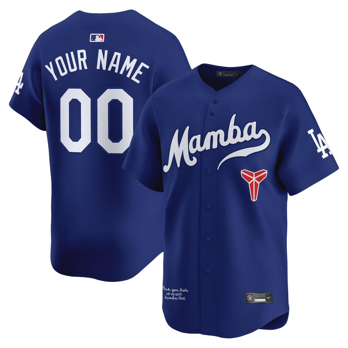 LAD Kobe Bryant Mamba Vapor Premier Limited Custom Jersey - Stitched