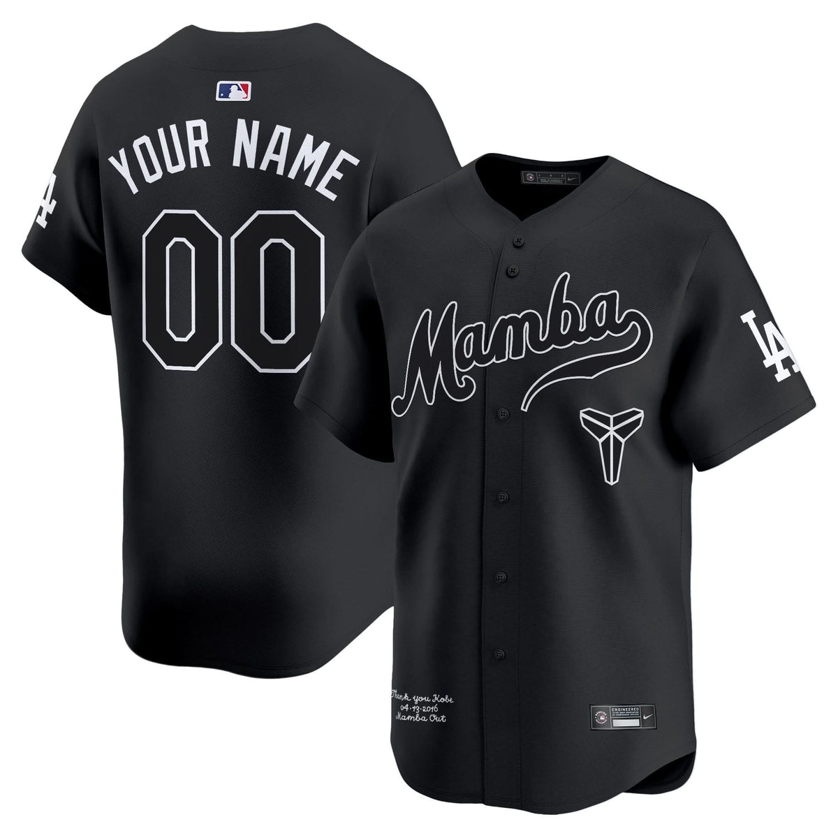 LAD Kobe Bryant Mamba Vapor Premier Limited Custom Jersey - Stitched