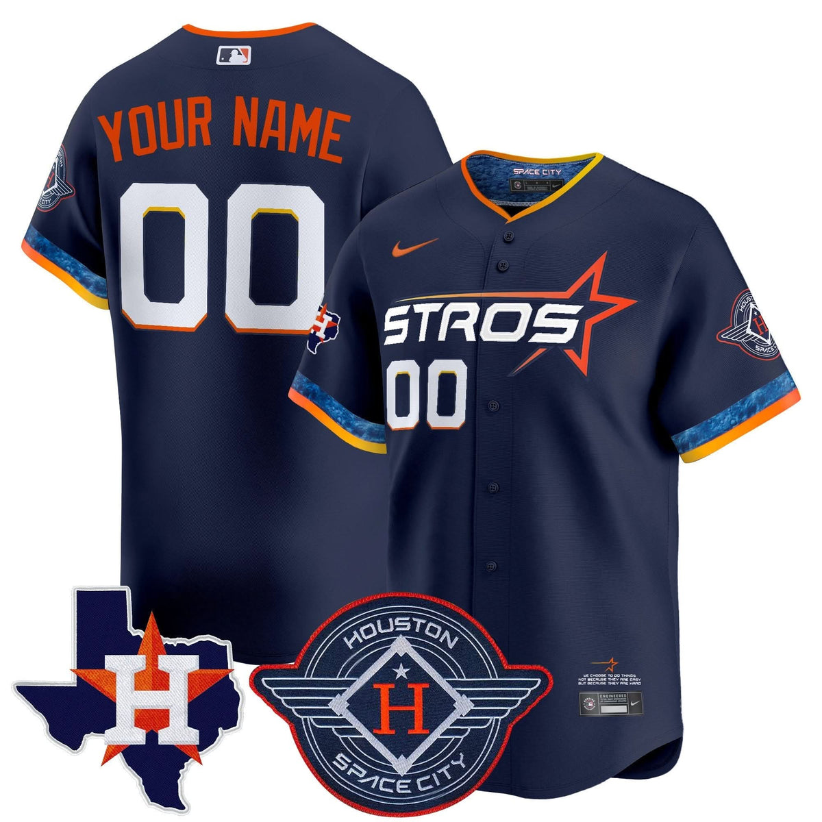 HA 2025 City Connect Texas Patch Vapor Premier Limited Custom Jersey - Stitched