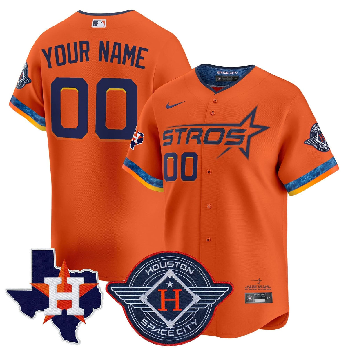 HA 2025 City Connect Texas Patch Vapor Premier Limited Custom Jersey - Stitched
