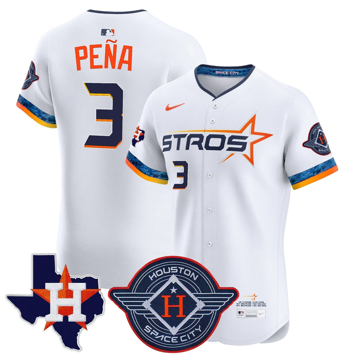 HA 2025 City Connect Texas Patch Vapor Premier Elite Jersey - Stitched