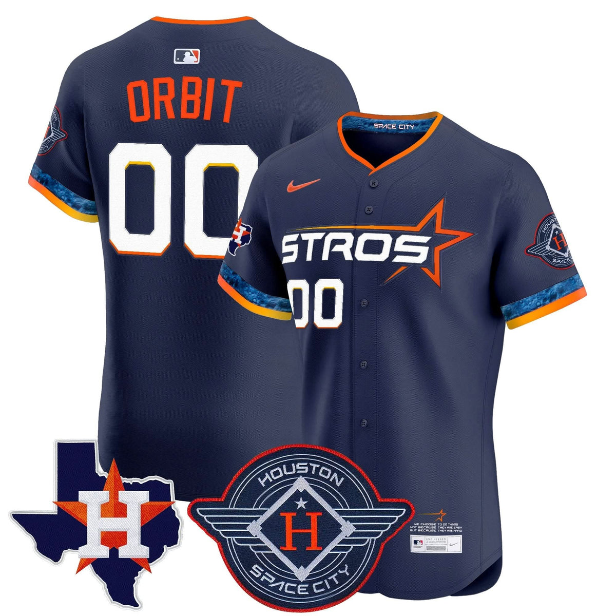 HA 2025 City Connect Texas Patch Vapor Premier Elite Jersey - Stitched