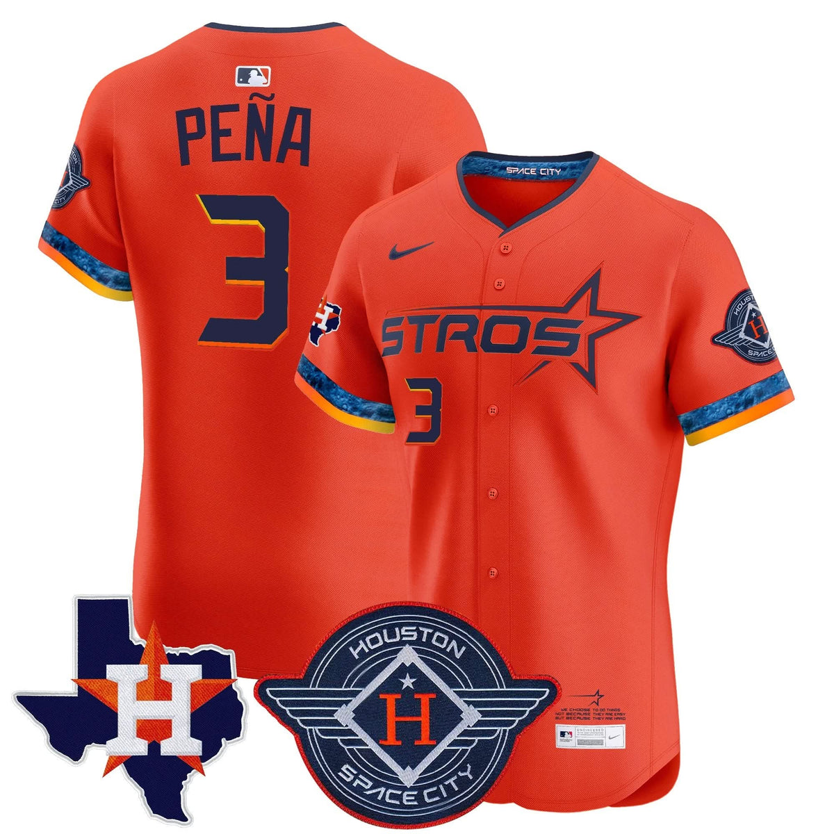 HA 2025 City Connect Texas Patch Vapor Premier Elite Jersey - Stitched