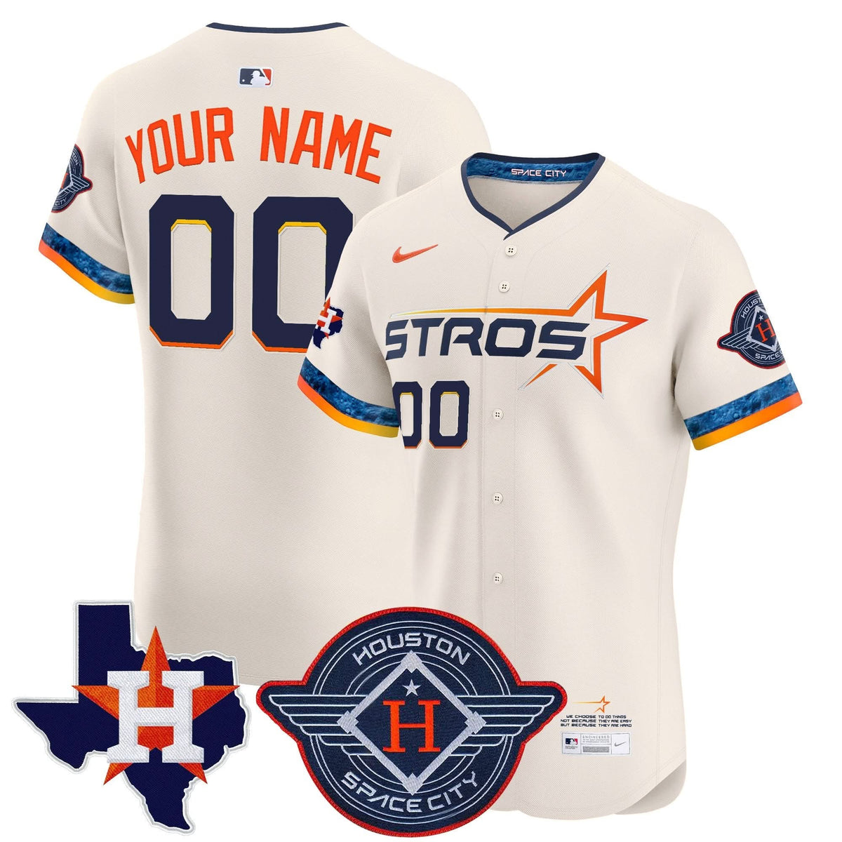 HA 2025 City Connect Texas Patch Vapor Premier Elite Custom Jersey - Stitched