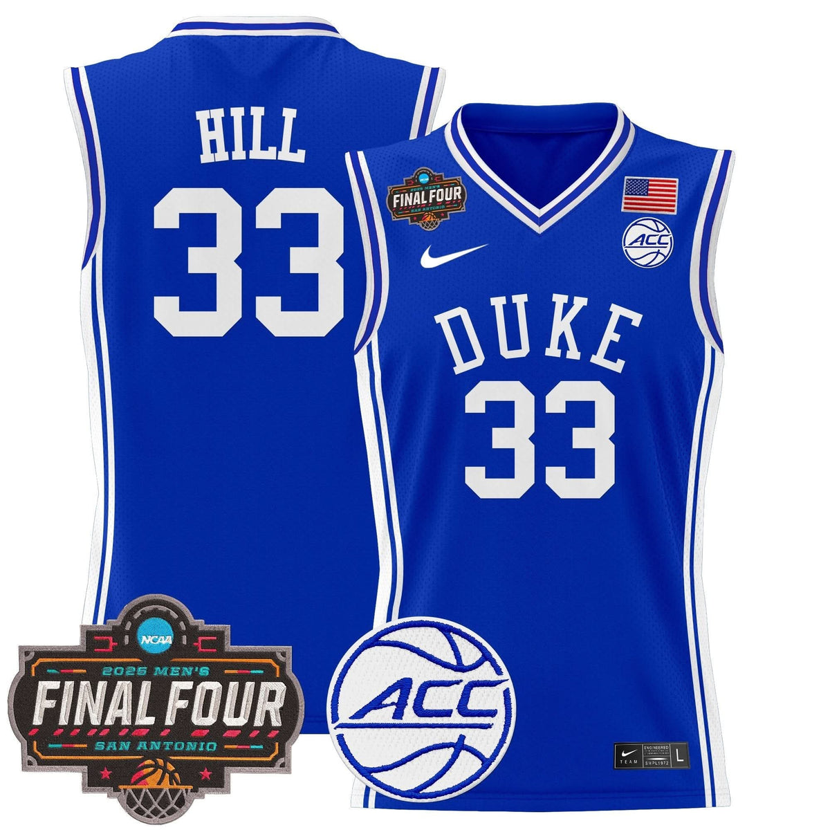 DUKE 2025 Final Four Patch Basketball Jersey - Stitched