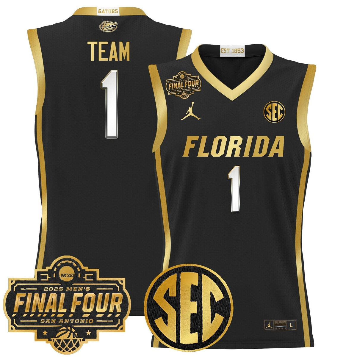FG 2025 Final Four Patch Basketball Jersey - Stitched