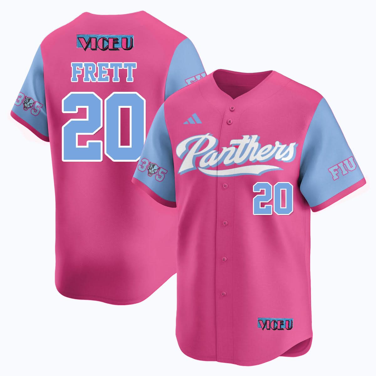 FIU Baseball 2025 'Vice U' Jersey - Stitched