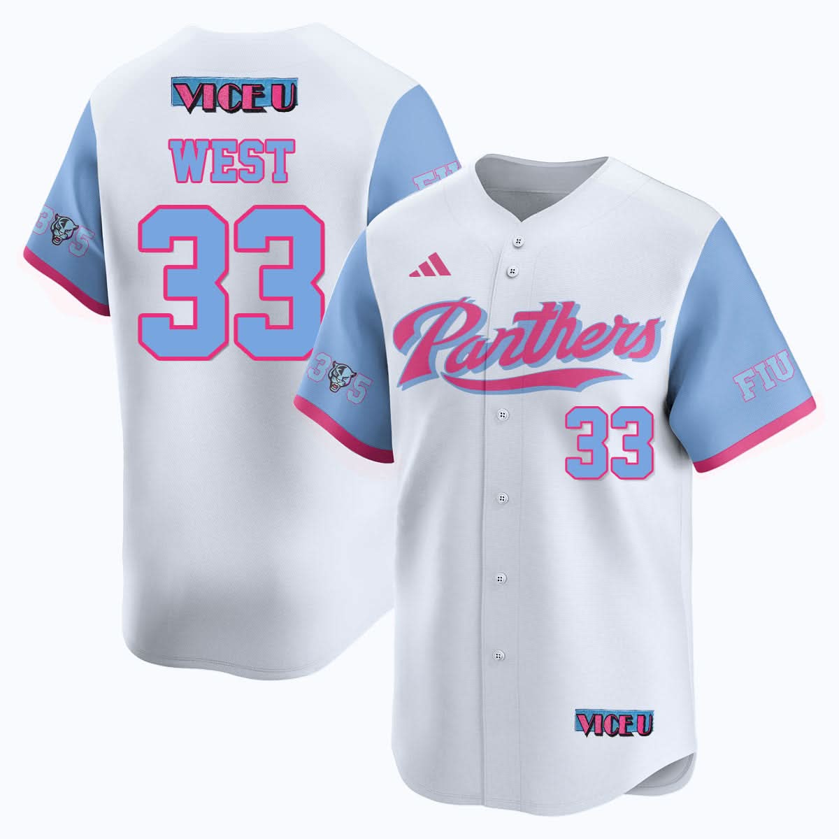 FIU Baseball 2025 'Vice U' Jersey - Stitched